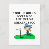 GOLF-golfer Briefkaart (Voorkant)