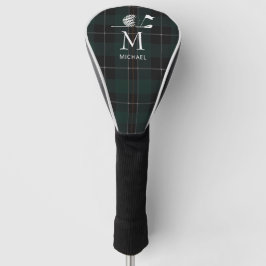 Golf Golfer Cadeau Elegant Schotse Ruit Monogram O Golfheadcover