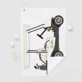 Golf Golfer Cart Clubs Ball Towels Golfhanddoek (Insitu)