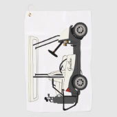 Golf Golfer Cart Clubs Ball Towels Golfhanddoek (Voorkant)