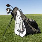 Golf Golfer Cart Clubs Ball Towels Golfhanddoek (Groen)