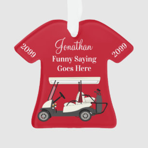 Golf Golfer Cart, gepersonaliseerd Shirt Acryl Ornament