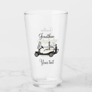 Golf Golfer Cart Pint Drink glas