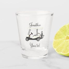 Golf Golfer Cart Shot Glass Glas