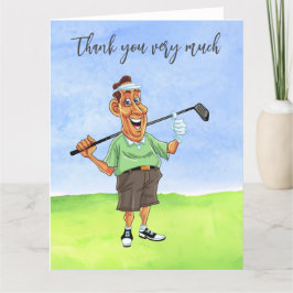 Golf Golfer Dank je kaart voor golfer