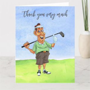 Golf Golfer Dank je kaart voor golfer