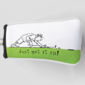 Golf Golfer dat Putt Funny Hoesje Golfheadcover (Voorkant)