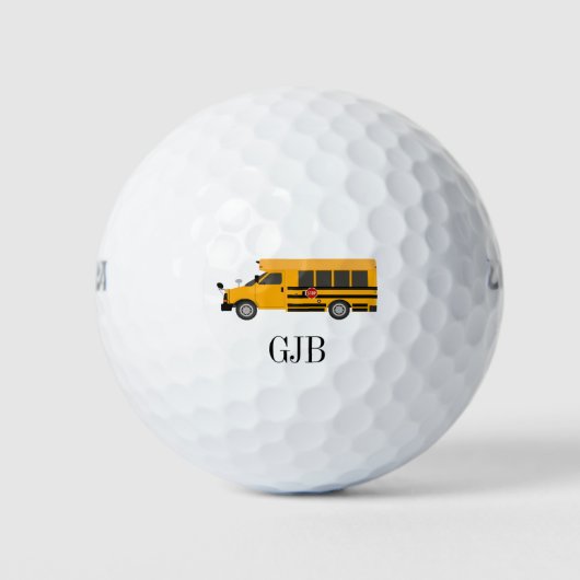 Golf Golfer Docent School Admin. Buschauffeur Golf Golfballen (Voorkant)