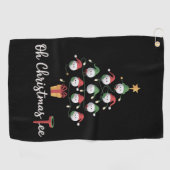 Golf Golfer Funny Golfing Oh Christmas Tee Golfhanddoek (Horizontaal)