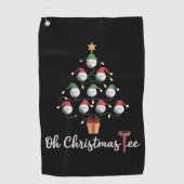 Golf Golfer Funny Golfing Oh Christmas Tee Golfhanddoek (Voorkant)