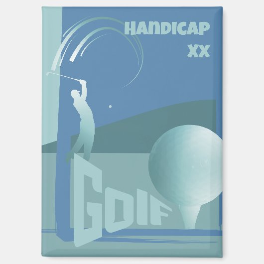 Golf golfer Golf club accessoire Magneet (Voorkant)