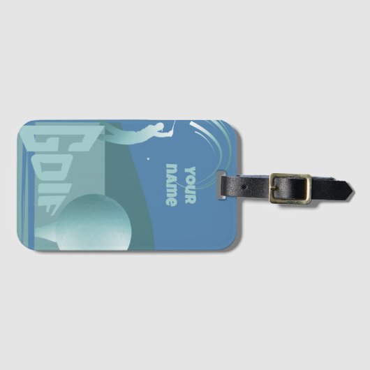 Golf golfer Golf club resort apparatuur Bagagelabel (Voorkant (horizontaal))