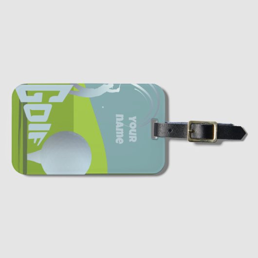 Golf golfer Golf club resort apparatuur Bagagelabel (Voorkant (horizontaal))