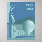 Golf golfer Golf club tekst muur decor Poster (Voorkant)