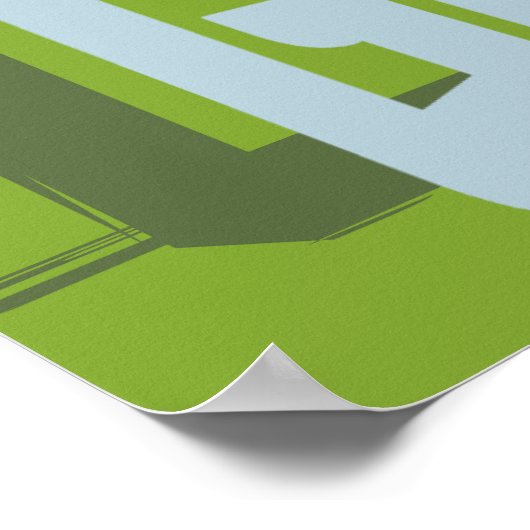 Golf golfer Golf club tekst muur kunst Poster (Hoek)