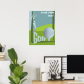 Golf golfer Golf club tekst muur kunst Poster (Thuiskantoor)