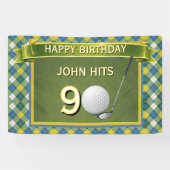 Golf, Golfer, Golf thema Verjaardagsbanner Spandoek (Horizontaal)