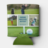 Golf golfer golfcadeau accessoire blikjeskoeler (Achterkant)