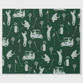 Golf Golfer Golfen Golfkar en tas Cadeaupapier (Vlak)