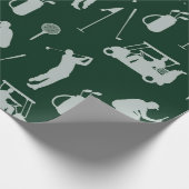 Golf Golfer Golfen Golfkar en tas Cadeaupapier (Hoek)