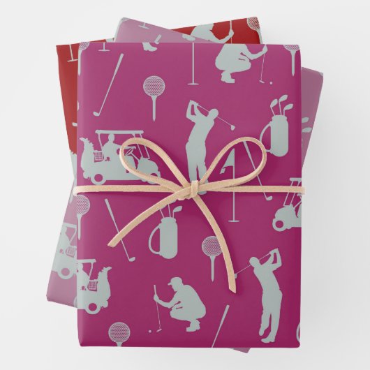 Golf Golfer Golfen Golfkar en tas Inpakpapier Vel (In situ)