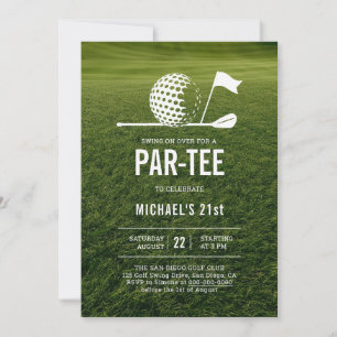 Golf Golfer Golfen Minimalist Mannen 21e Verjaarda Kaart