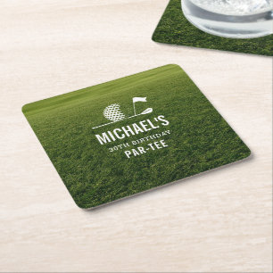 Golf Golfer Golfen Minimalistisch Mannen 30e Verja Kartonnen Onderzetters