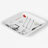 Golf Golfer Golfen Verjaardagsfeest Papieren Bordje (Gebogen)