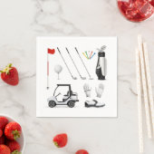 Golf Golfer Golfen Verjaardagsfeest Servet (Insitu)