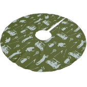 Golf Golfer Golfen Winkelwagen tas Kerstboom Rok (Gekanteld)