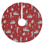 Golf Golfer Golfen Winkelwagen tas Kerstboom Rok (Voorkant)