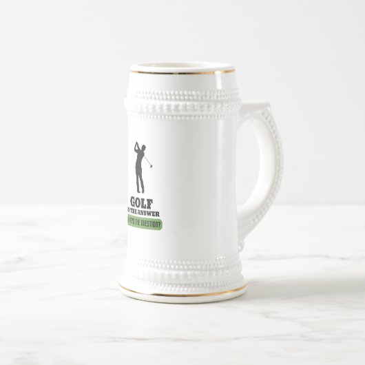 Golf Golfer Golfing Golfbal Golfkoers Bierpul (Voorkant rechts)