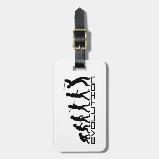 Golf Golfer Golfing Sport Evolution Art Bagagelabel (Voorkant verticaal)