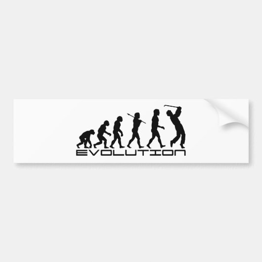 Golf Golfer Golfing Sport Evolution Art Bumpersticker (Voorkant)