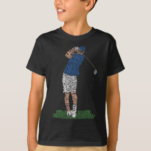 Golf Golfer Golfing Word Art T-Shirt