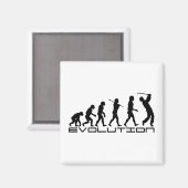Golf Golfer Golfsport Evolution Art Magneet (Voorkant / Achterkant)