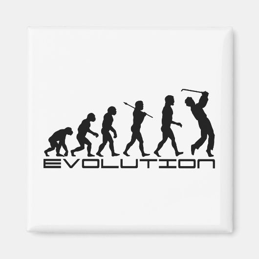 Golf Golfer Golfsport Evolution Art Magneet (Voorkant)