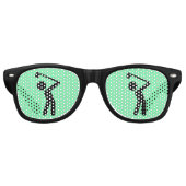 GOLF GOLFER GRAPPIGE FEESTZONNEBRIL RETRO ZONNEBRIL (Voorkant)