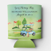 Golf Golfer Groenen Winkelwagen gepersonaliseerd Blikjeskoeler (Achterkant)