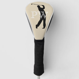 Golf Golfer Monogram Custom Driver Hoesje Golfheadcover