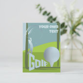 Golf golfer resort club tekst groet briefkaart (Staand voorkant)