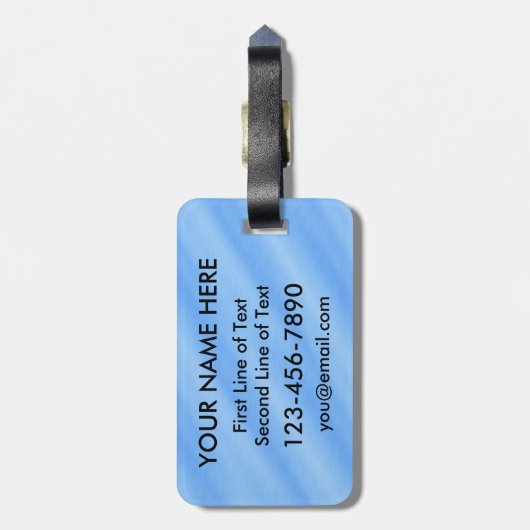 Golf Golfer Typografie Bagagelabel Sjabloon (Achterkant verticaal)