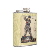 Golf Golfer Vintage Antieke Golfen Heupfles (Rechts)