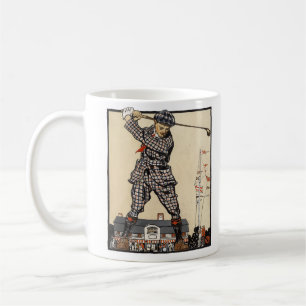 Golf Golfer Vintage Antieke Golfen Koffiemok