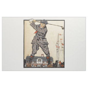 Golf Golfer Vintage Antieke Golfen Stof