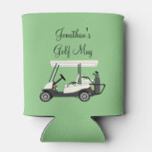 Golf Golfer Winkelwagen Gepersonaliseerde Koffie B Blikjeskoeler (Achterkant)