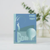 Golf golferen golfer Golfclub groet  Briefkaart (Staand voorkant)