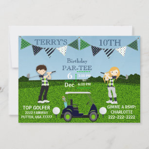 Golf Golfers Afslagplaats Golfkarretje Golfbal Ver