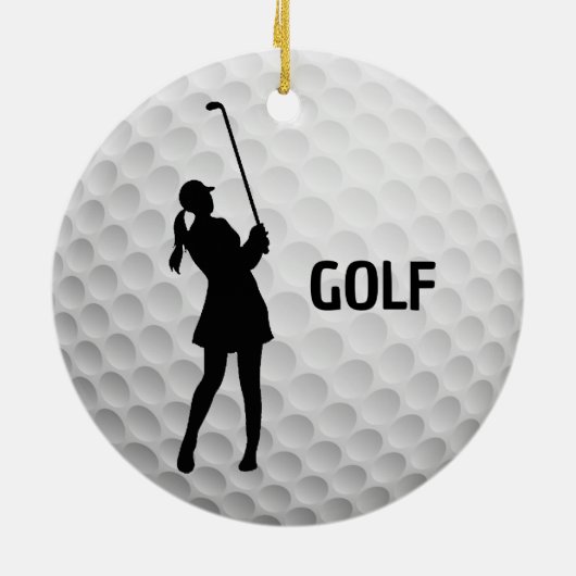 Golf Golfing Design Keramisch Ornament (Achterkant)
