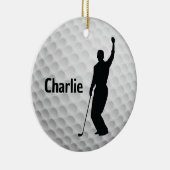 Golf Golfing Design Keramisch Ornament (Rechts)